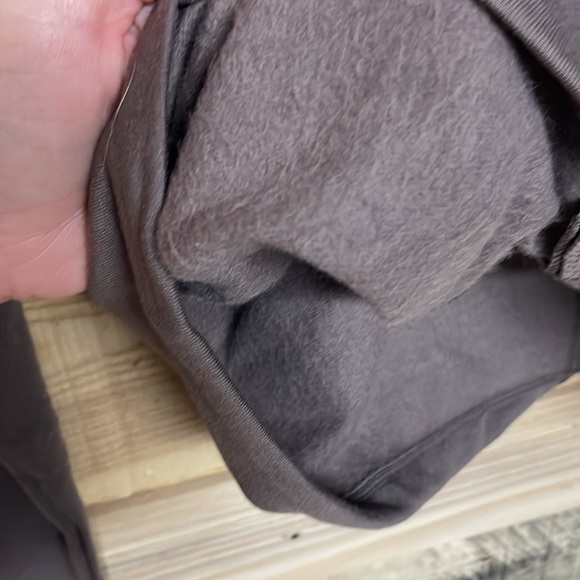 90 Degree By Reflex size XL Brown Twist Front Crop Very Soft Stretchy Sweatshirt - Picture 7 of 8